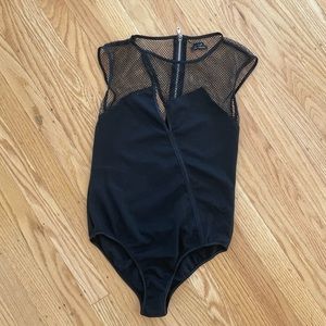 UO Mesh Zipper Bodysuit